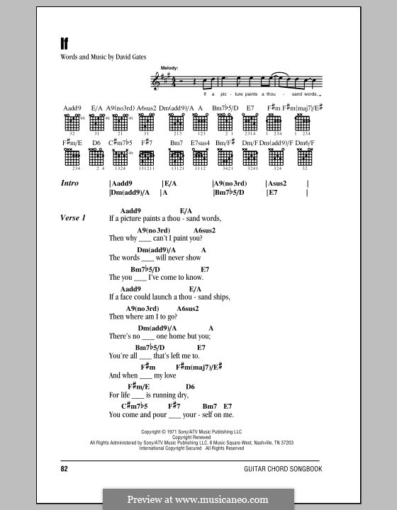 If (Bread): Текст, аккорды by David Gates