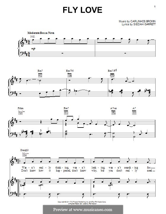 Fly Love (Jamie Foxx): Для голоса и фортепиано (или гитары) by Carlinhos Brown, Siedah Garrett