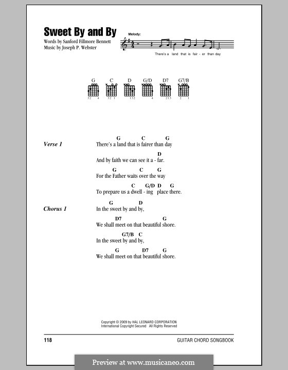 Sweet By and By: Текст, аккорды by Joseph Philbrick Webster