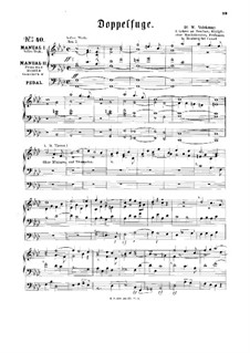 Двойная фуга для органа: Двойная фуга для органа by Вильгельм Валентин Фолькмар