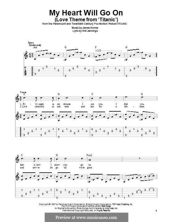 Instrumental version: Для гитары by James Horner