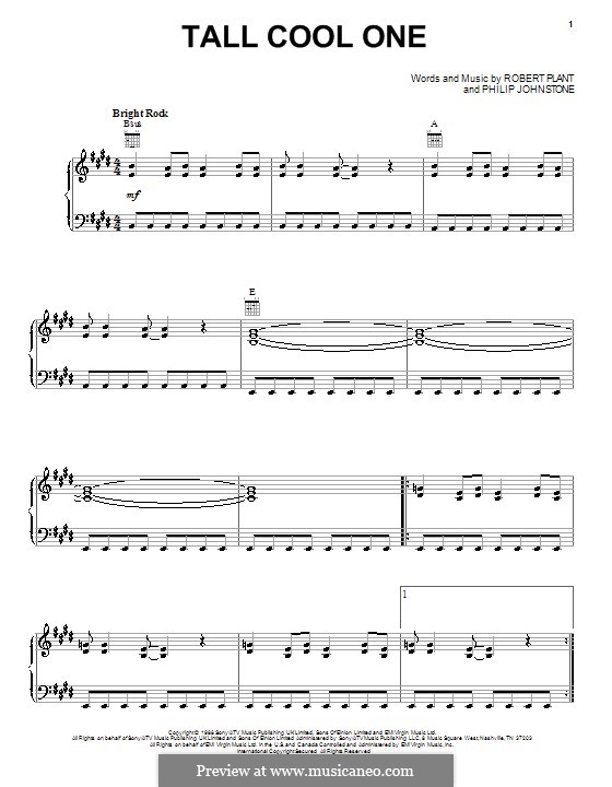 Tall Cool One: Для голоса и фортепиано (или гитары) by Philip Johnstone