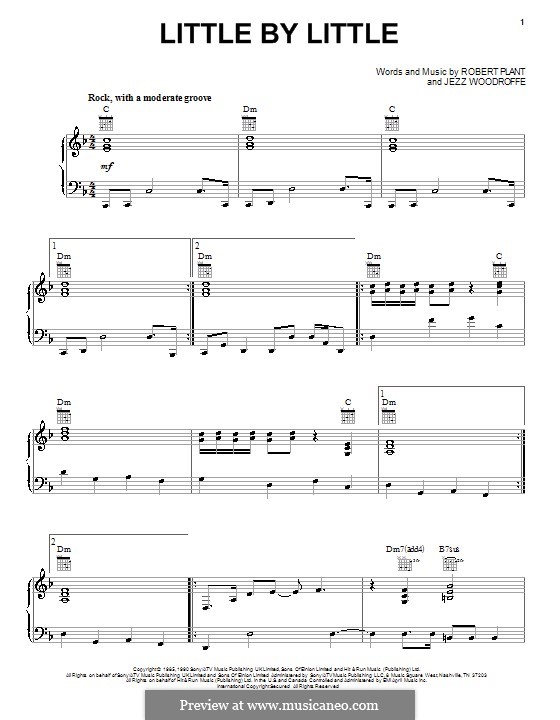 Little By Little: Для голоса и фортепиано (или гитары) by Jezz Woodroffe