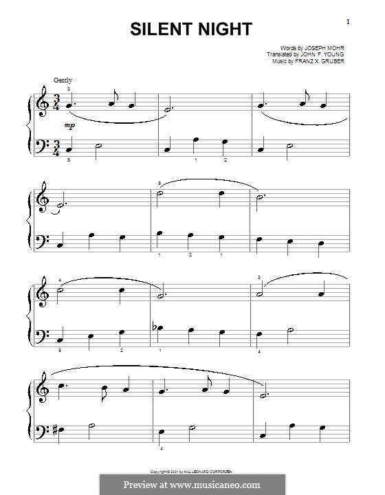 Piano version: Для одного исполнителя by Франц Ксавьер Грубер