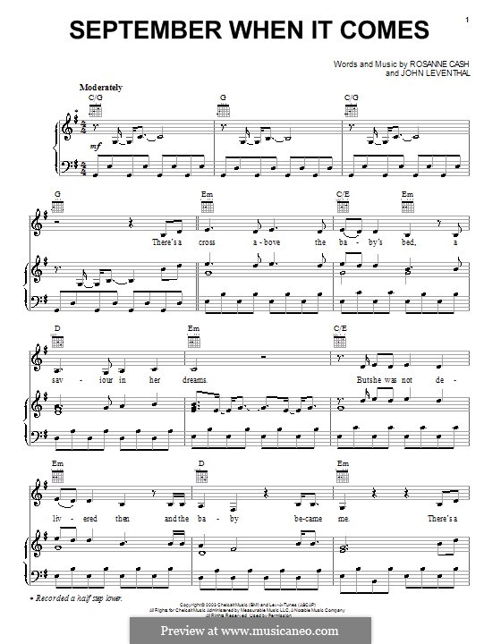 September When It Comes: Для голоса и фортепиано (или гитары) by John Leventhal