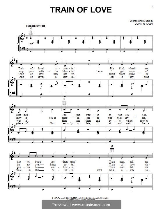 Train of Love: Для голоса и фортепиано (или гитары) by Johnny Cash