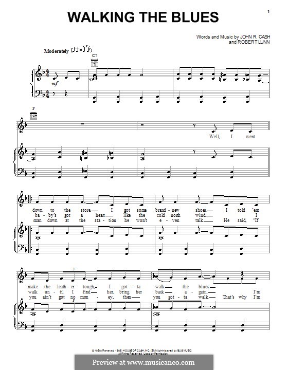 Walking the Blues: Для голоса и фортепиано (или гитары) by Robert Lunn