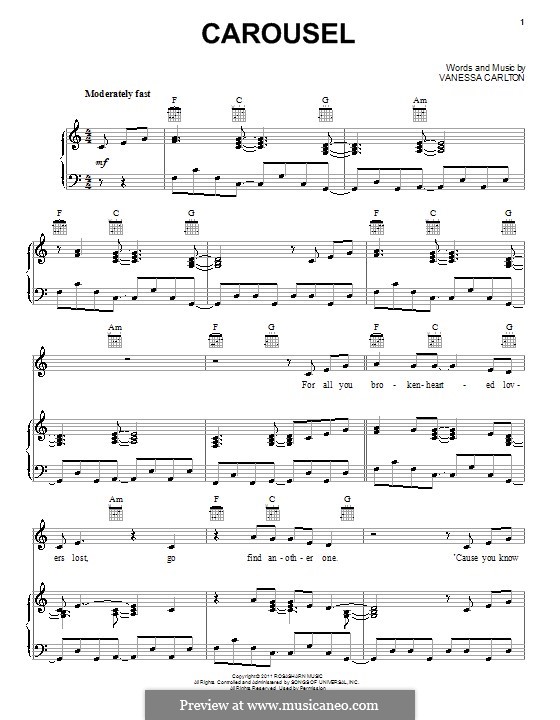 Carousel: Для голоса и фортепиано (или гитары) by Vanessa Carlton