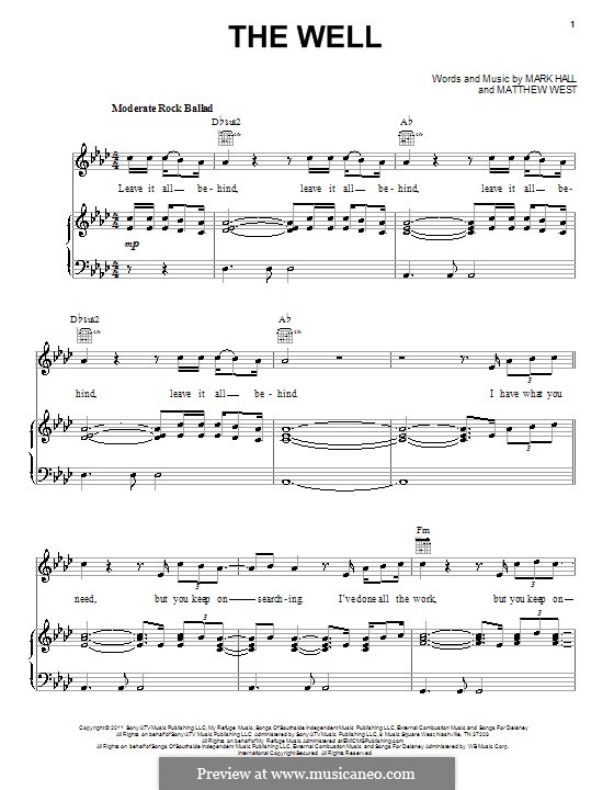 The Well (Casting Crowns): Для голоса и фортепиано (или гитары) by Mark Hall, Matthew West