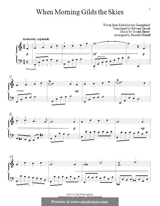 When Morning Gilds the Skies: Для фортепиано by Джозеф Барнби