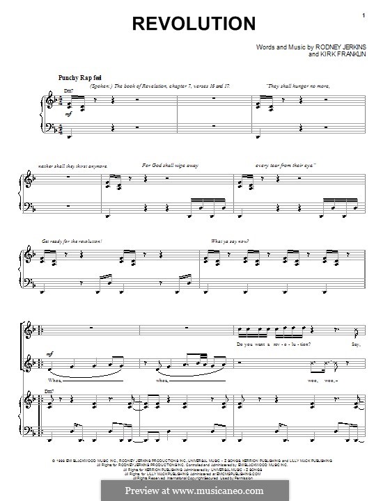 Revolution (Kirk Franklin): Для голоса и фортепиано (или гитары) by Rodney Jerkins