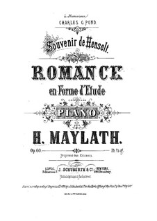 Souvenir de Henselt, Op.60: Souvenir de Henselt by Генри Майлат