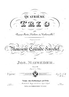 Фортепианное трио No.4 соль мажор, Op.59: Партии by Йозеф Майзедер