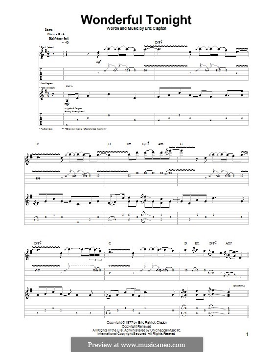 Chord Lagu Wonderful Tonight