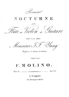Ноктюрн для флейты (или скрипки) и гитары No.1, Op.37: Ноктюрн для флейты (или скрипки) и гитары No.1 by Франческо Молино