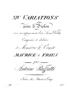 Четырнадцать вариаций: Четырнадцать вариаций by Антонио Руффатти