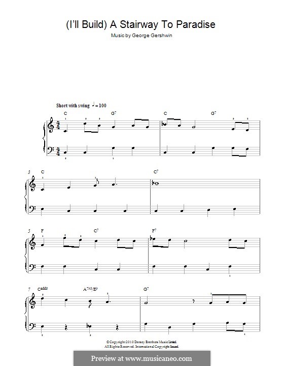 I'll Build a Stairway to Paradise: Для начинающего пианиста by Джордж Гершвин