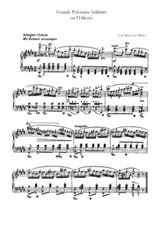 Блестящий полонез, J.268 Op.72: Для фортепиано by Карл Мария фон Вебер
