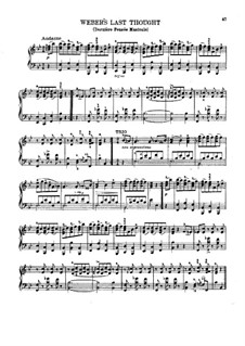 Weber's Last Waltz, Op.26 No.5: Для фортепиано (си бемоль мажор) by Карл Готлиб Райсигер
