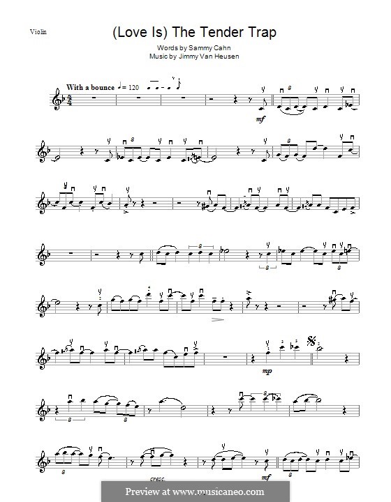 (Love Is) The Tender Trap (Frank Sinatra): Для скрипки by Jimmy Van Heusen