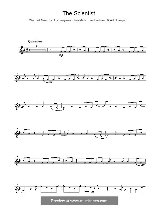 The Scientist (Coldplay): Для флейты by Chris Martin, Guy Berryman, Jonny Buckland, Will Champion