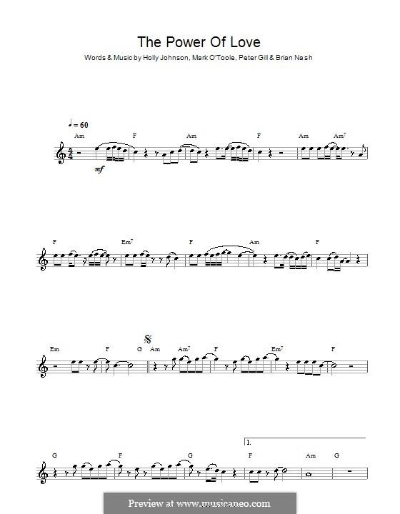 The Power of Love (Frankie Goes To Hollywood): Для флейты by Brian Nash, Holly Johnson, Mark O'Toole, Peter Gill