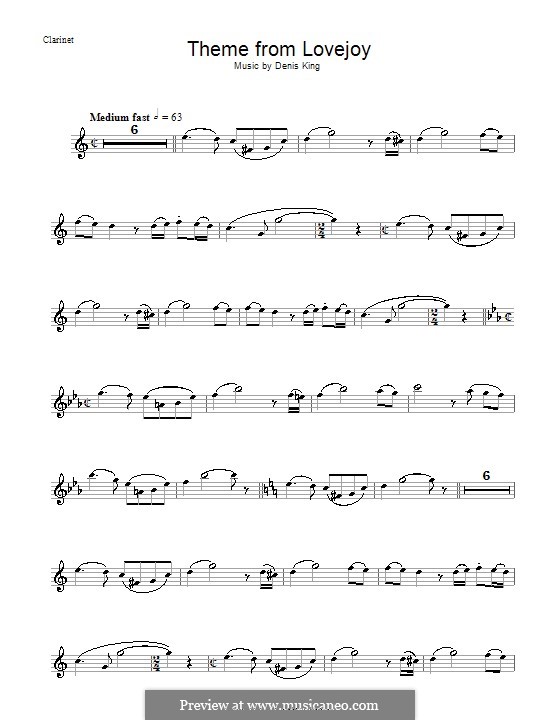 Theme from Lovejoy: Для кларнета by Denis King