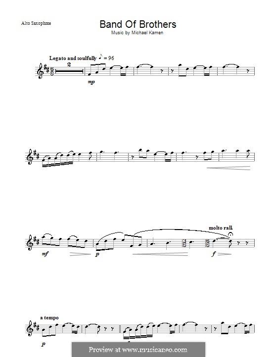 Band of Brothers: Для альтового саксофона by Michael Kamen