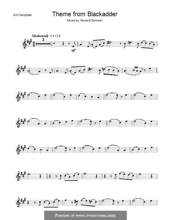 Theme from Blackadder: Для альтового саксофона by Howard Goodall