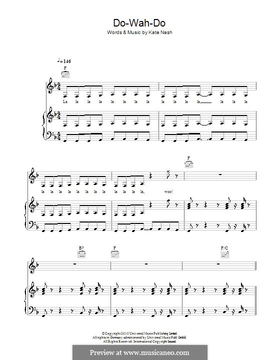 Do-Wah-Doo: Для голоса и фортепиано (или гитары) by Kate Nash