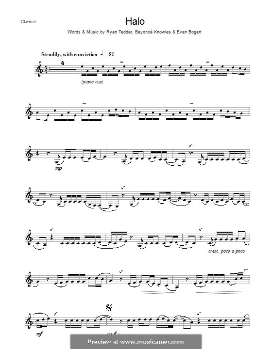 Halo: Для кларнета by Beyoncé, Evan Kidd Bogart, Ryan B Tedder