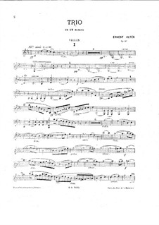 Фортепианное трио до минор, Op.29: Партии скрипки и виолончели by Эрнест Эжен Альте