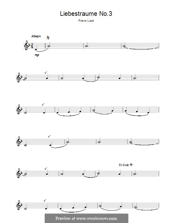 Ноктюрн No.3: Версия для кларнета by Франц Лист