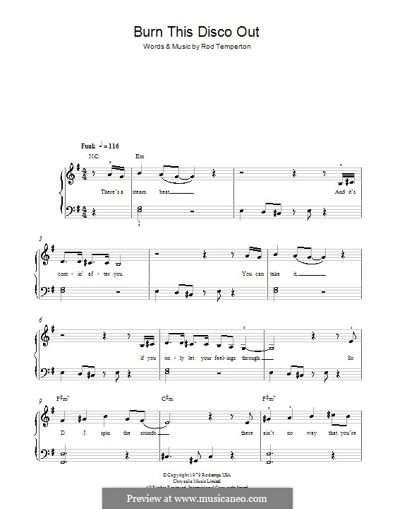 Burn This Disco Out (Michael Jackson): Для начинающего пианиста by Rod Temperton