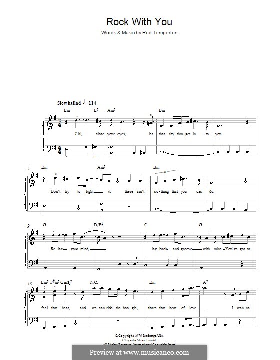 Rock with You (Michael Jackson): Для начинающего пианиста by Rod Temperton