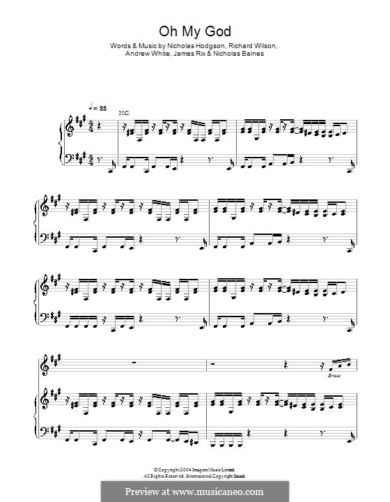 Oh My God: Для голоса и фортепиано (или гитары) by Andrew White, James Rix, Nicholas Baines, Nicholas Hodgson, Charles Wilson