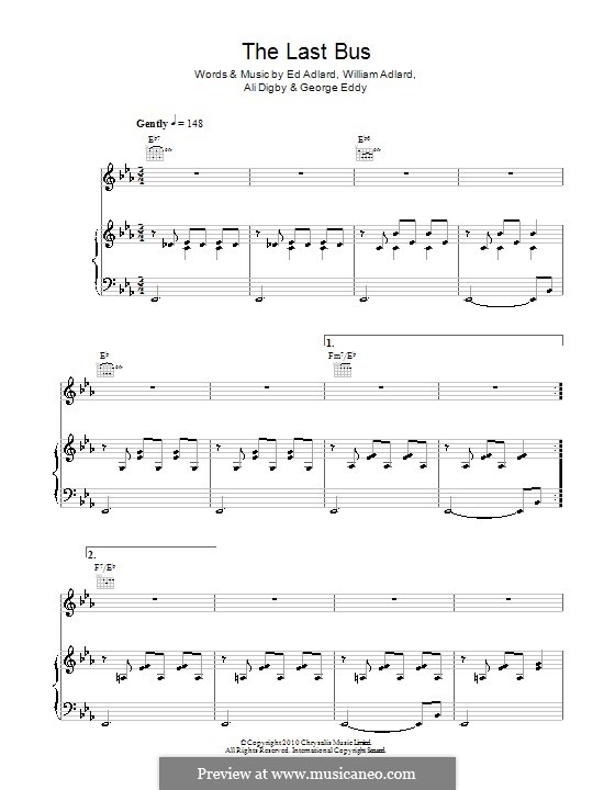 The Last Bus (Patch William): Для голоса и фортепиано (или гитары) by Ali Digby, Ed Adlard, George Eddy, William Adlard