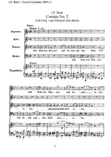 Ах! Призри, Господи, с небес: Клавир с вокальной партией by Иоганн Себастьян Бах