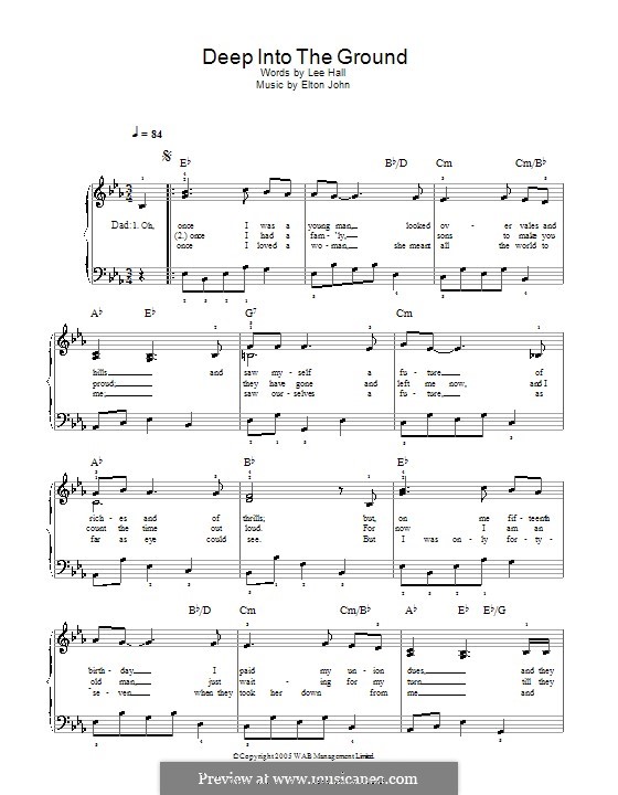 Deep Into the Ground: Для начинающего пианиста by Elton John