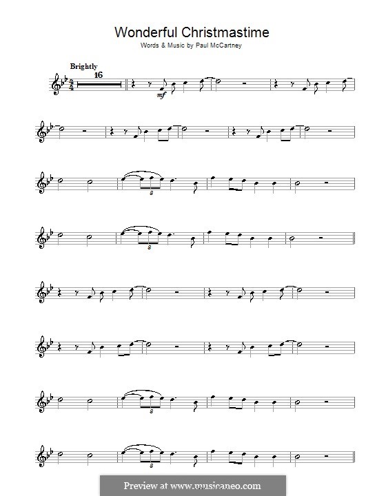 Wonderful Christmastime: Для скрипки by Paul McCartney