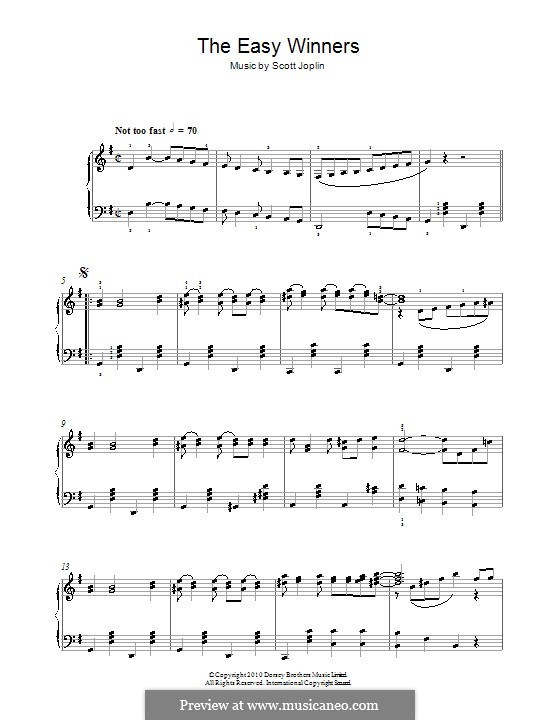 The Easy Winners: Для фортепиано (легкий уровень) by Скотт Джоплин