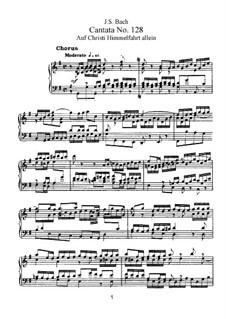 Единое Христово Вознесенье, BWV 128: Клавир с вокальной партией by Иоганн Себастьян Бах