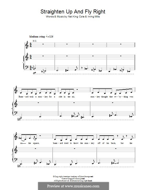 Straighten Up and Fly Right (Diana Krall): Для голоса и фортепиано (или гитары) by Irving Mills