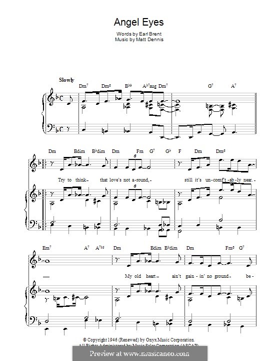 Angel Eyes (Frank Sinatra): Для голоса и фортепиано (или гитары) by Matt Dennis