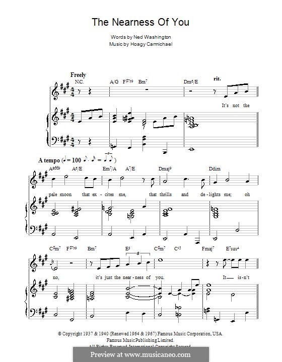 Vocal version: Для голоса и фортепиано (или гитары) by Hoagy Carmichael