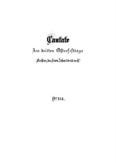 Се познаёт душа воскресшего Иисуса, BWV 134: Партитура by Иоганн Себастьян Бах