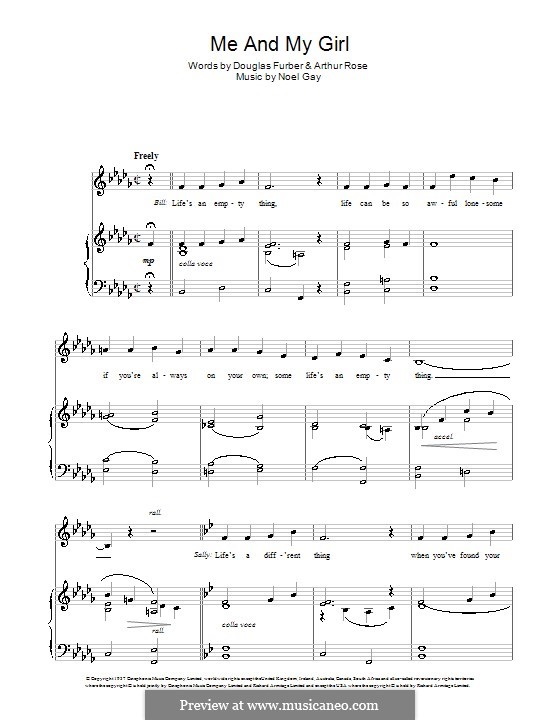 Me and My Girl: Для голоса и фортепиано (или гитары) by Noel Gay