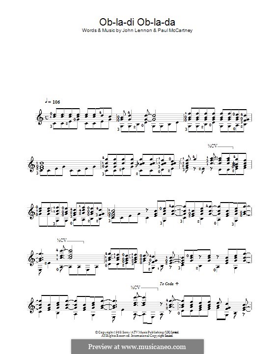 Instrumental version: Для гитары by John Lennon, Paul McCartney