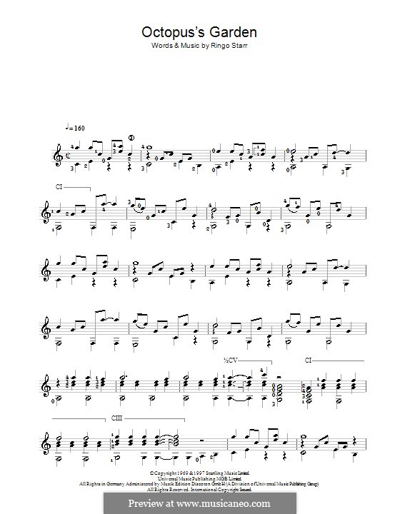 Octopus's Garden (The Beatles): Для гитары by Ringo Starr