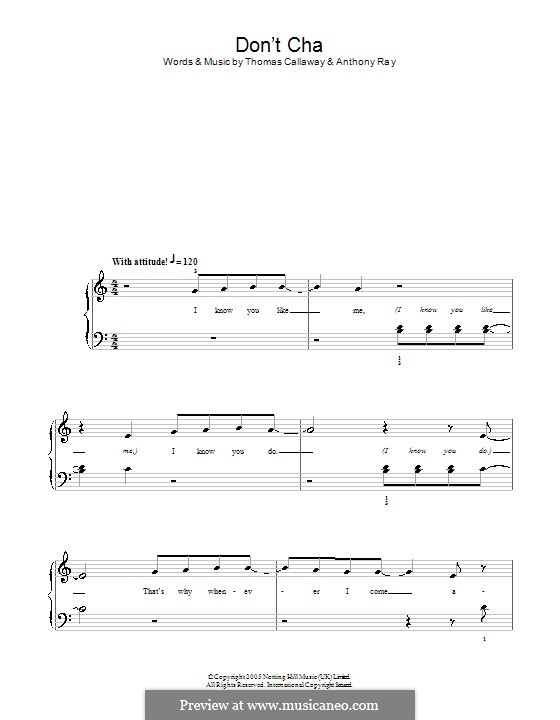 Песня don t cha. Sway Pussycat Dolls Ноты для фортепиано. Sway Pussycat Dolls Ноты. Ноты для фортепиано Swae Пуси кет Долсен. Sway Ноты для фортепиано легкая версия.
